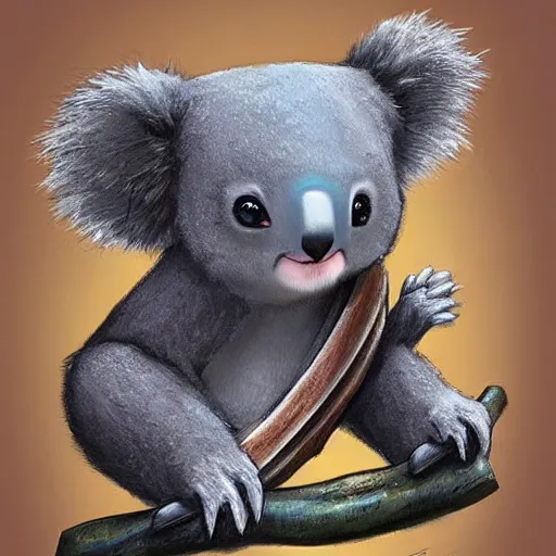 Image similar to a cute koala dressed in a shinobi outfit, digital art by łukasz piskorz and patrick mcenvoy and michael komarck, intricate, highly detailed, artstation, concept art, smooth, sharp focus vector centered