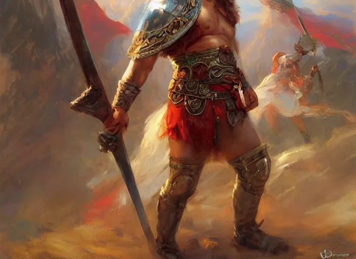 Image similar to epic viking warrior by vladimir volegov and alexander averin and delphin enjolras and daniel f. gerhartz