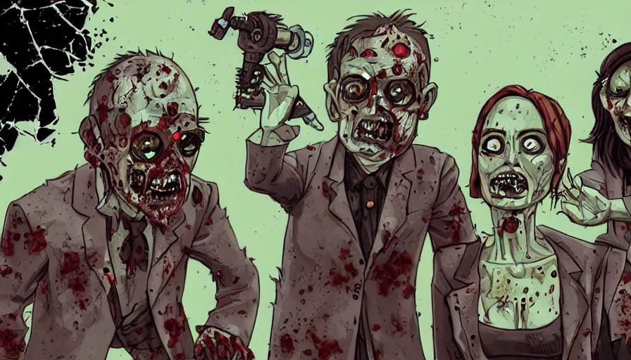 Image similar to a zombie, a scientist and a cyborg