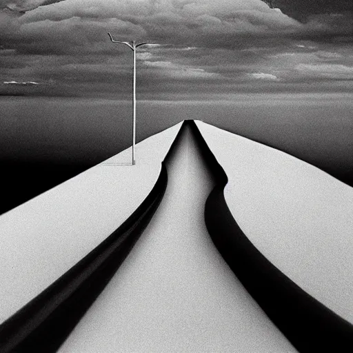 Image similar to surreal dream, award winning black and white photography, illusion