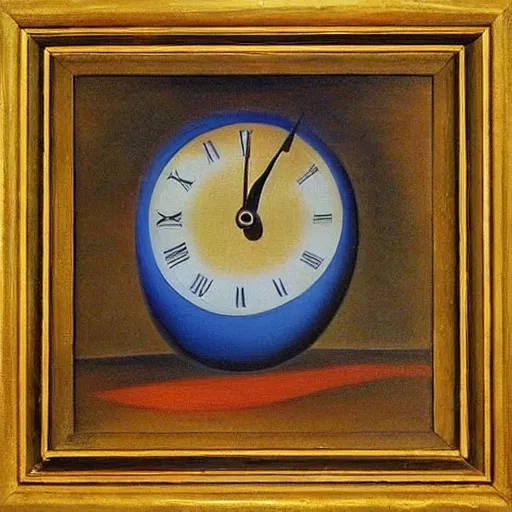 clock oil painting by Salvador Dali, Stable Diffusion