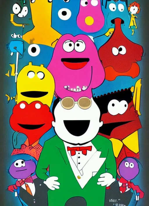 Image similar to little mr fancy pants poster art by jim henson and roger hargreaves