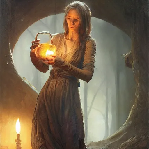 Image similar to epic masterpiece of cinematographic hyperrealism where an archeologist finds a goblet of immortality. realistic shaded lighting poster by craig mallismo, artgerm, jeremy lipkin and michael garmash, unreal engine, detailed and intricate environment, digital art, art station trends, horror, matte