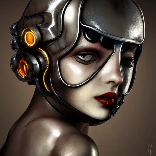 Prompt: sexy beautiful woman head made of mech mask rendered in unreal engine, cyberpunk, rave, scifi, painted by andre leblanc | bernard buffet | andre masson | alfred kubin