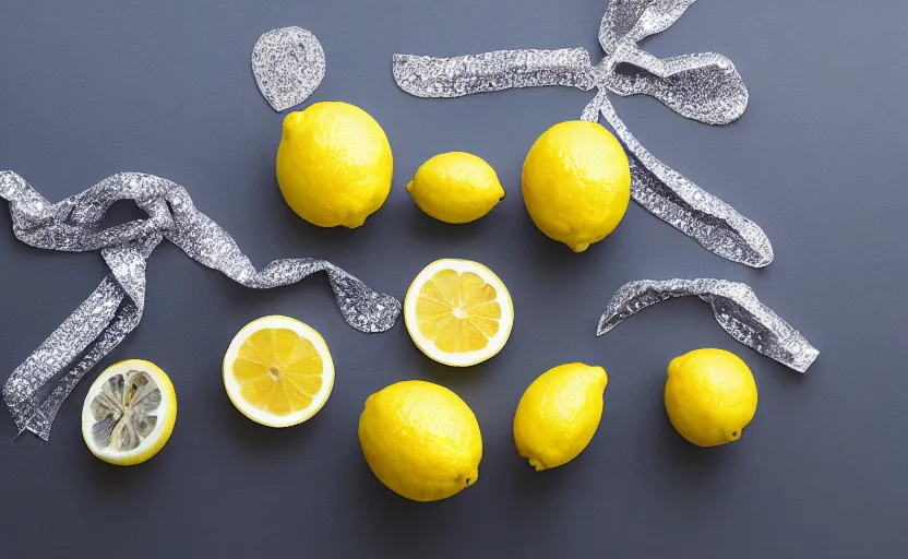 Prompt: lemons and diamonds, product photography