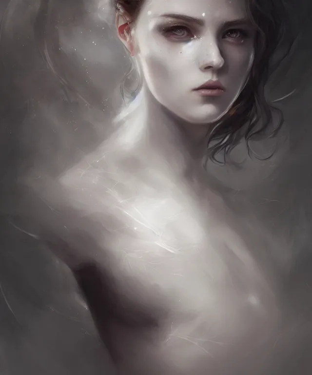 Prompt: mime by charlie bowater and titian and artgerm, full - body portrait, intricate, face, london, elegant, white mist, beautiful, highly detailed, dramatic lighting, sharp focus, trending on artstation, artstationhd, artstationhq, unreal engine, 4 k, 8 k