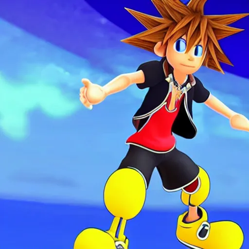 Prompt: kingdom hearts Sora in Steven Universe cartoon