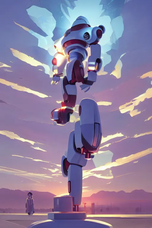 Image similar to metabots medabots medarotto medarot robot minimalist comics, behance hd by jesper ejsing, by rhads, makoto shinkai and lois van baarle, ilya kuvshinov, rossdraws global illumination ray tracing hdr radiating a glowing aura