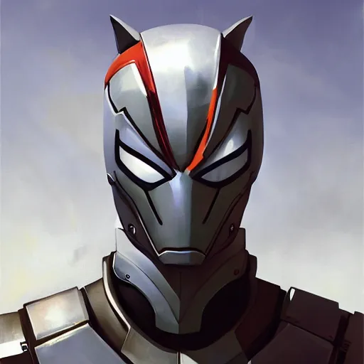 Image similar to greg manchess portrait painting of armored spiderman ultraman grey fox from metal gear cyborg gay japanese - american hybrid as overwatch character, medium shot, asymmetrical, profile picture, organic painting, sunny day, matte painting, bold shapes, hard edges, street art, trending on artstation, by huang guangjian and ail elvgren and sachin teng