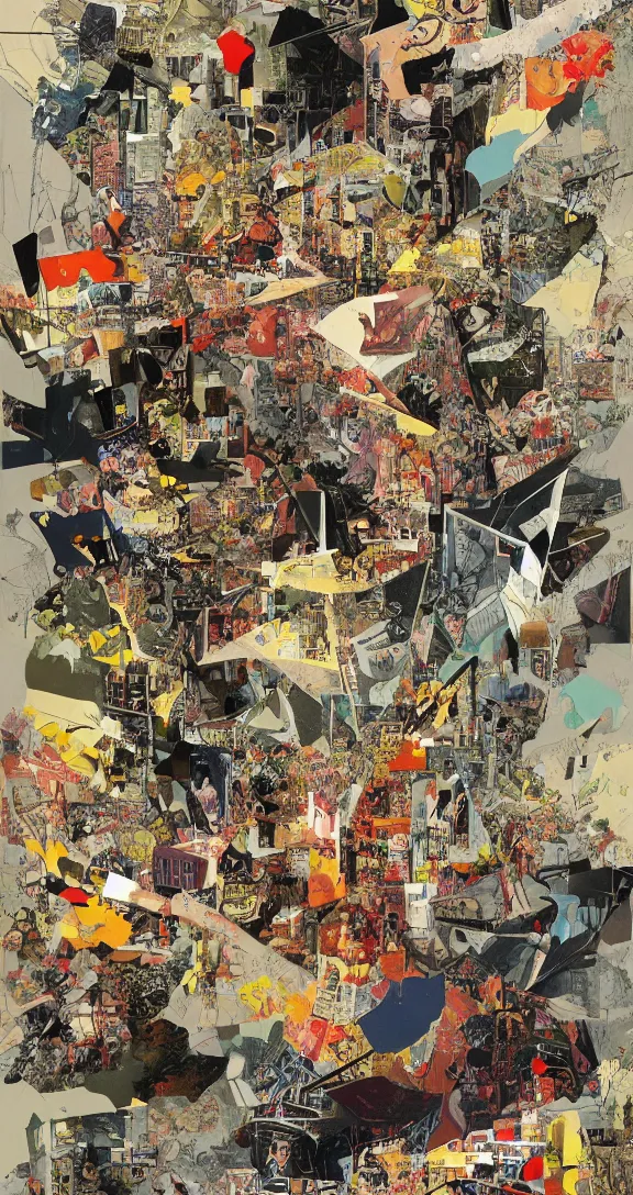 Prompt: The aftermath of war, aerial view, maximalism, photorealistic, vibrant colors, optimistic colors, vivid, fun, by Dave McKean