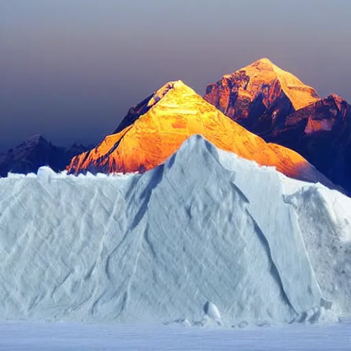 Image similar to mound of salt shaped mount everest