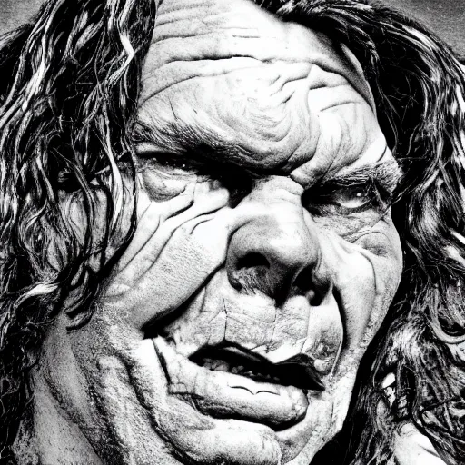 Image similar to greasy strangler movie stills in the style of jack kirby black and white 1 megapixel