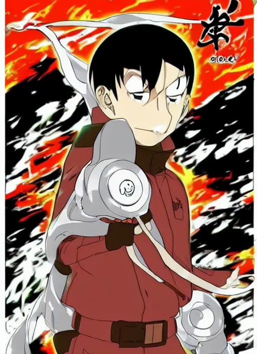 Image similar to Saitam in the style of Fire Force the anime