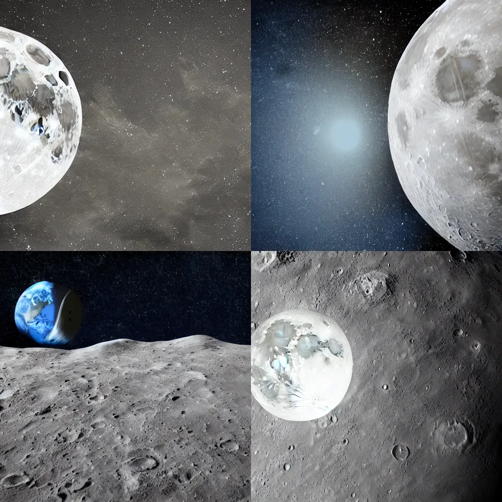 Prompt: Moon crash into earth, photorealistic