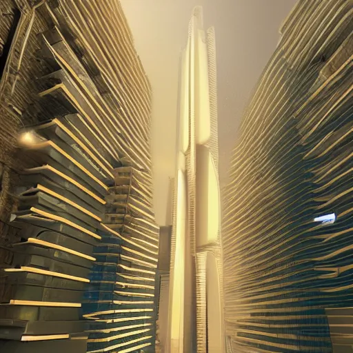 Image similar to futuristic skyscrapper, golden ratio, art canvas, award winning, masterpiece trending on artstation 8 k 1 5 0 mpx