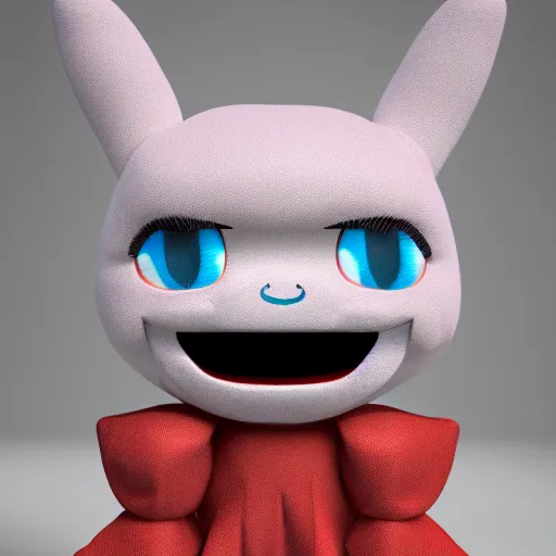 Image similar to cute fumo plush of a girl who is playing a heavy metal riff, power metal, vray