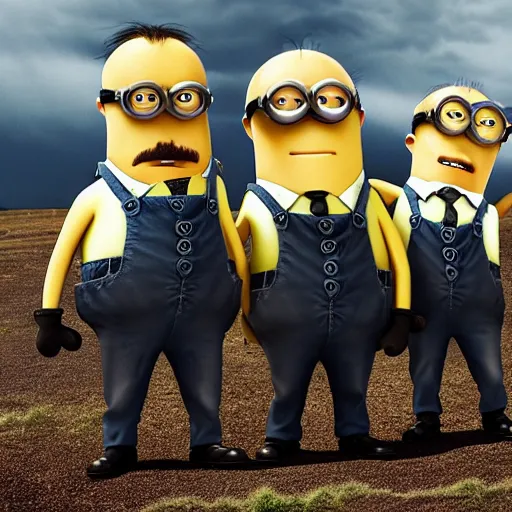 Image similar to An award winning photo of the Breaking Bad cast but they're minions. Ultra HD, hyper realistic, 8K.