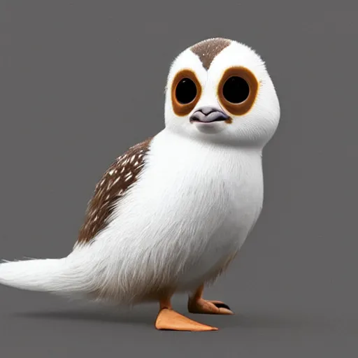 Image similar to photo of a porg, cgsociety