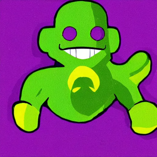 Image similar to fatman we respect you a lot SNAKEOIL CMO purple green color scheme