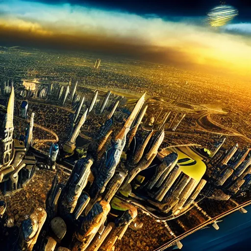 Image similar to flying city, fantasy, high quality, dramatic light, cinematic