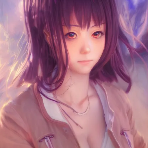 Image similar to Beautiful Anime Girl Time Traveler, Dream neon, detailed, centered, digital painting, artstation, concept art, donato giancola, Joseph Christian Leyendecker, WLOP, Boris Vallejo, Breathtaking, 8k resolution, extremely detailed, beautiful, establishing shot, artistic, hyperrealistic, beautiful face, octane render, cinematic lighting, dramatic lighting, masterpiece