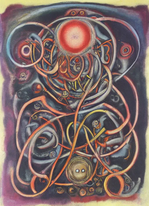 Image similar to biomechanical talisman of summoning yog - sothoth by maggi mcdonald, mark rothko, sabina klein