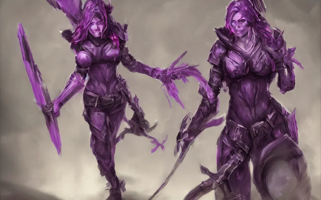 Image similar to valorant, concept art, purple, female, HD,