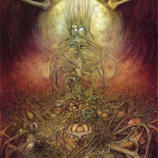 Image similar to The end of an organism, by Brian froud