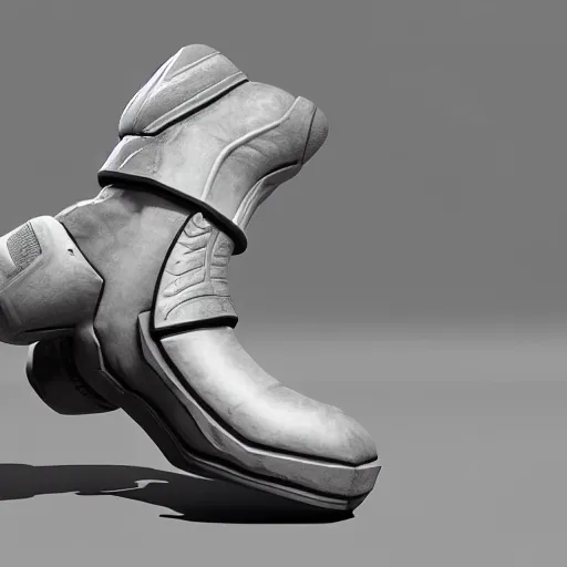 Image similar to A incredible one of a kind futuristic 3 dimensional boot, unreal engine, ambient occlusion, rtx raytracing, by kah__bane on instagram