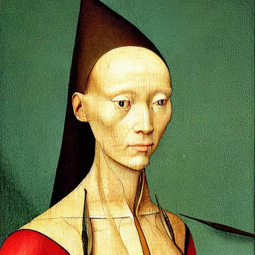Prompt: extremely detailed, intricate photorealistic portrait beautiful female android, art by hieronymus bosch, h 7 0 4