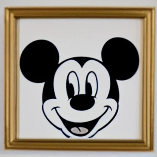 Prompt: mickey mouse, mugshot, professional photo