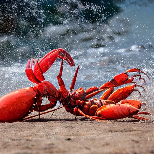 Image similar to lobster fighting