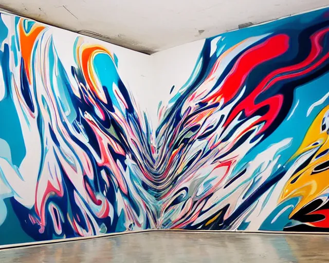 Image similar to huge fluid artwork by futura 2 0 0 0