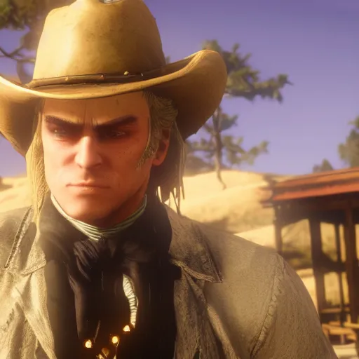 Prompt: dio brando in red dead redemption 2