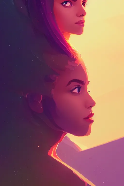 Prompt: the portrait of a majestic princess by james gilleard and alena aenami, 4 k, trending on artstation