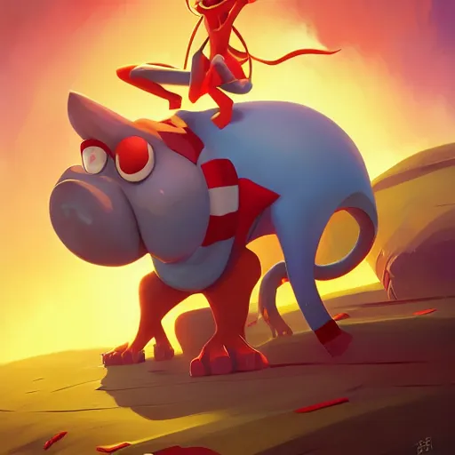 Image similar to hero world the ren & stimpy show, behance hd by jesper ejsing, by rhads, makoto shinkai and lois van baarle, ilya kuvshinov, rossdraws global illumination