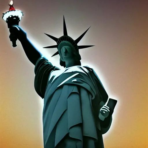 Image similar to Mr. Beast as the statue of liberty