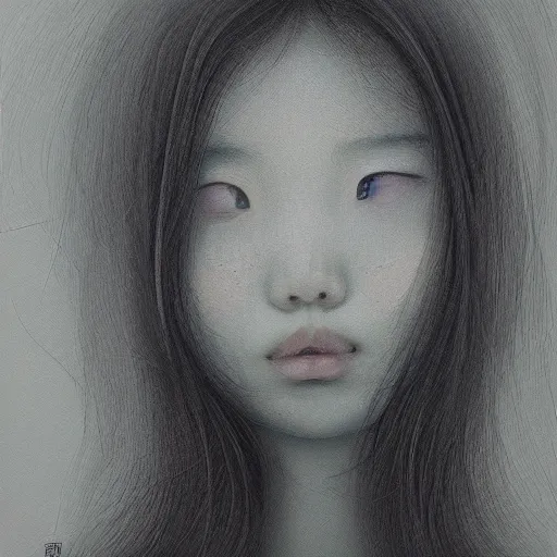 Image similar to portrait of a girl by tooth wu, intricate abstract