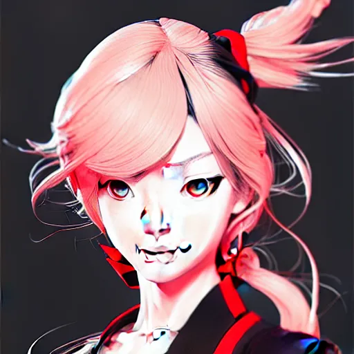 Image similar to Ann Takamaki from Persona 5, anime, elegant, 2d, ultra highly detailed, digital painting, smooth, sharp focus, artstation, portrait art by Ilya Kuvshinov