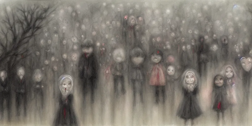 Image similar to Funeral procession by Nicoletta Ceccoli