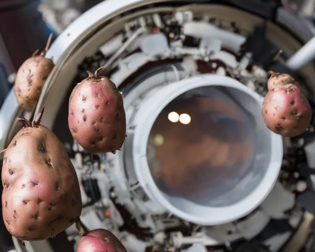 Prompt: 8 5 mm photography of elon musk potato hybrid, dof and bokeh