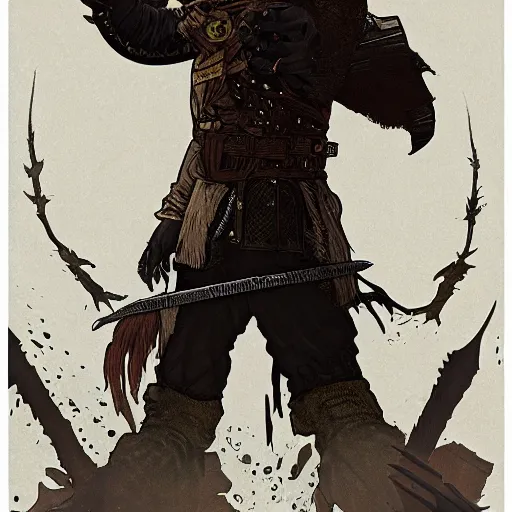 Image similar to an ultra detailed vector image of solaire of astora dressed as the hunter from bloodborne, concept art by alphonse mucha and greg rutkowski, scary shadows, blood moon eclipse, octane render, liminal space