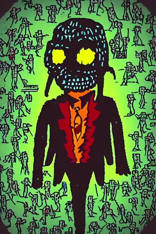 Image similar to “ josef mengele in the style of the art of hylics ”