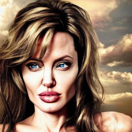 Image similar to an amazing award winning photo of angelina jolie as supergirl