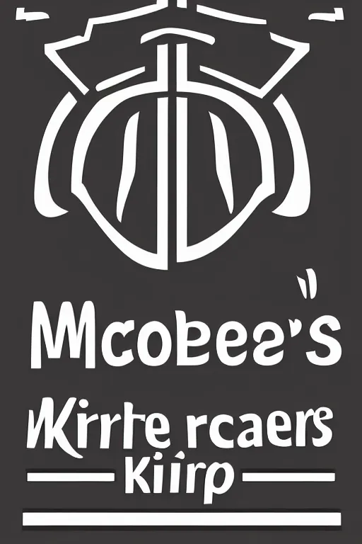 Prompt: a cross between mcdonalds and burger king logos, text vector, illegible