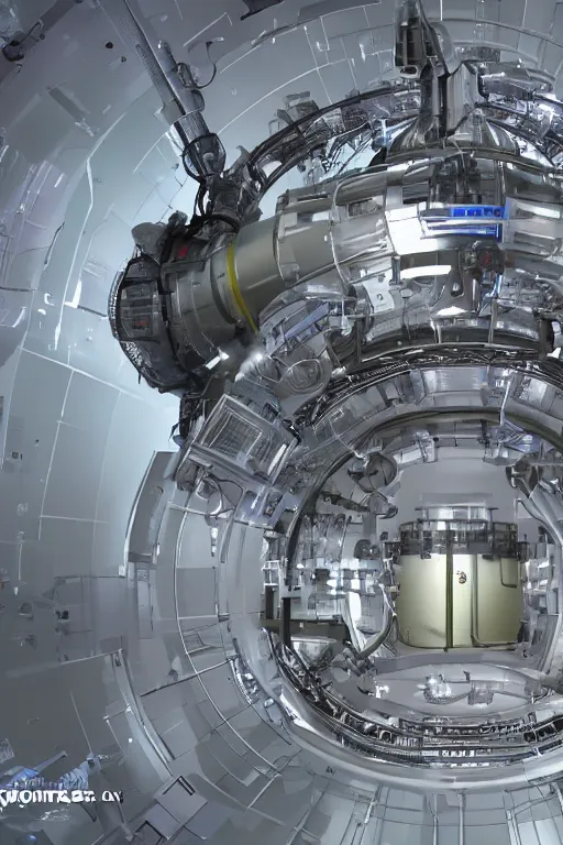 Image similar to hadron antimatter vacuum reactor, cinematic, 4 k, god rays, highly detailed,