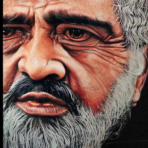 Image similar to portrait of maqbool bhat JKLF, hyper realistic, highly detailed, ultra focused