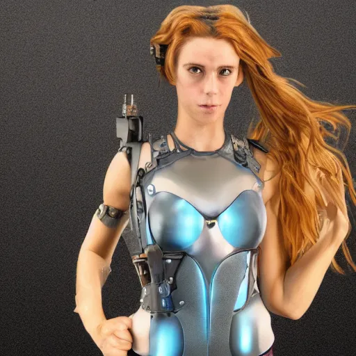 Image similar to young lady cyborg, bioorganic concept