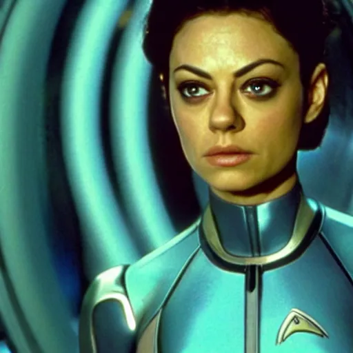 Image similar to A still of Mila Kunis as Seven of Nine in Star Trek Voyager (1995)