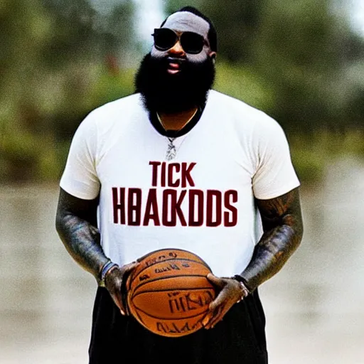 Image similar to Rick Ross as James Harden